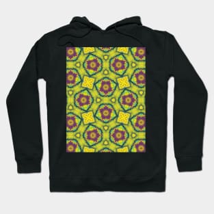 Purple Flower Shape and Cracker Looking Pattern - WelshDesignsTP004 Hoodie